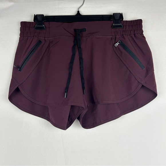 Zyia Plum Fierce Zipper Pocket active Shorts size XL zipped pockets - Picture 4 of 8
